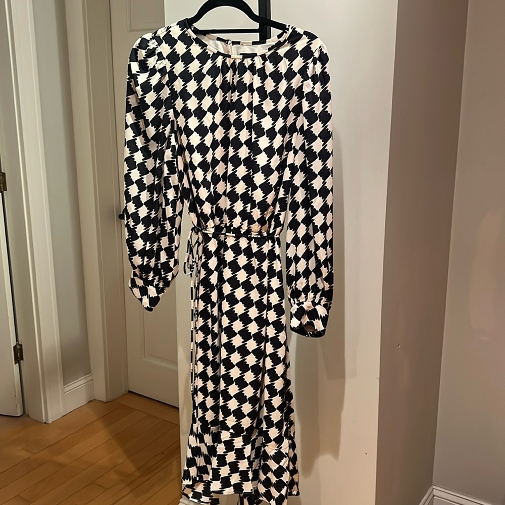 Ann Taylor Blue and Cream Dress Never Worn